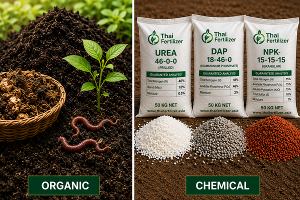 Organic vs chemical fertilizer comparison