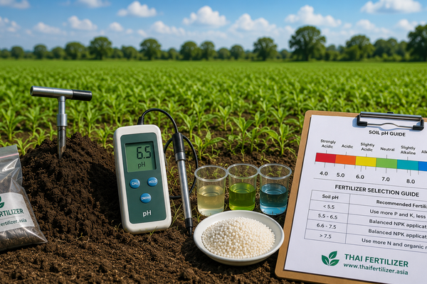 Soil pH testing for fertilizer selection