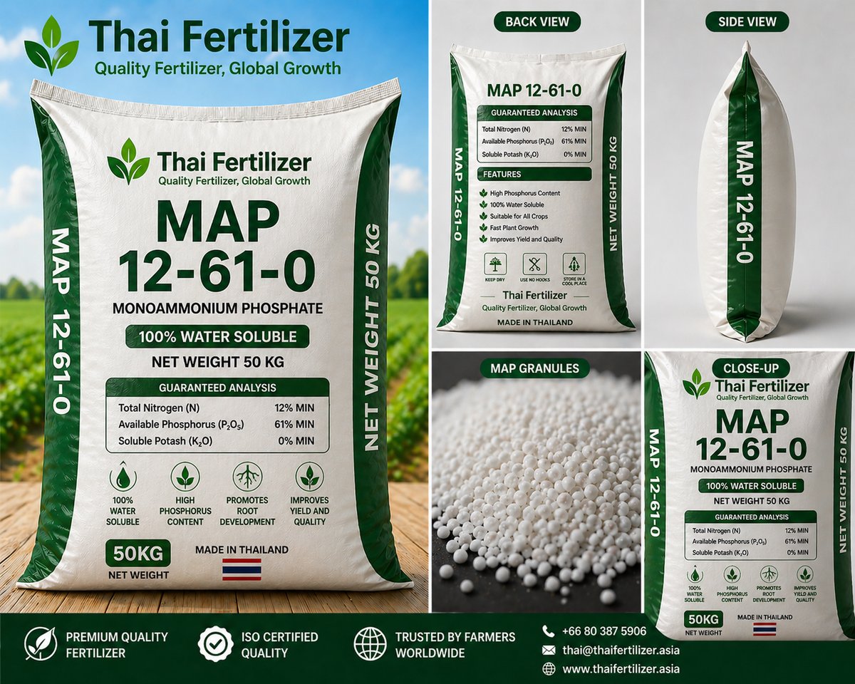 MAP 12-61-0 mono ammonium phosphate starter fertilizer