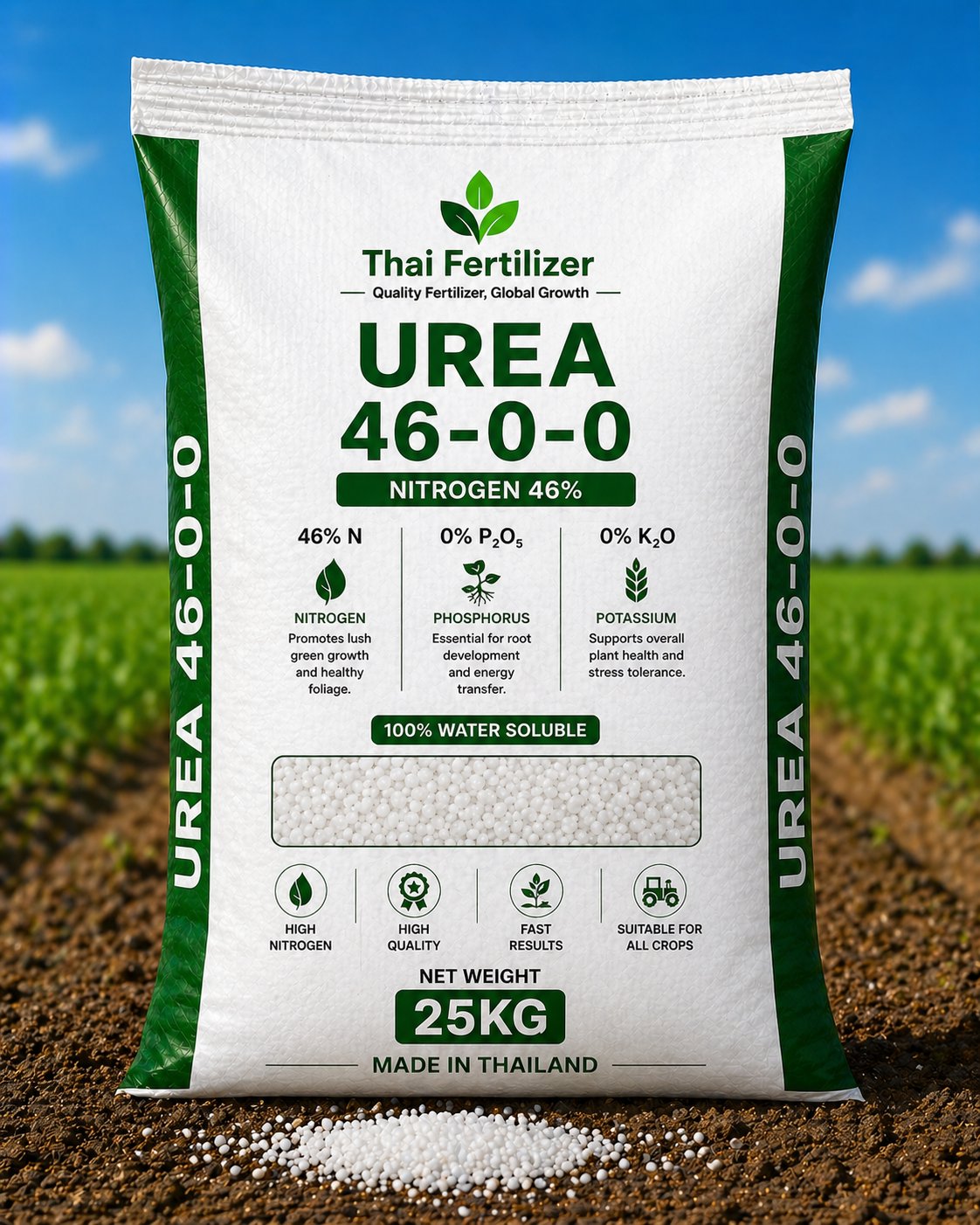 Urea 46-0-0 25kg bag packaging
